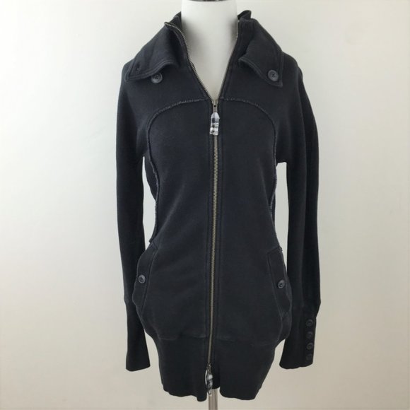 Free People Matte Black Jacket s - Picture 2 of 11